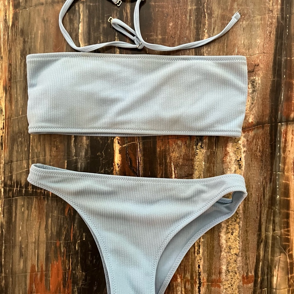 blue swim suit
